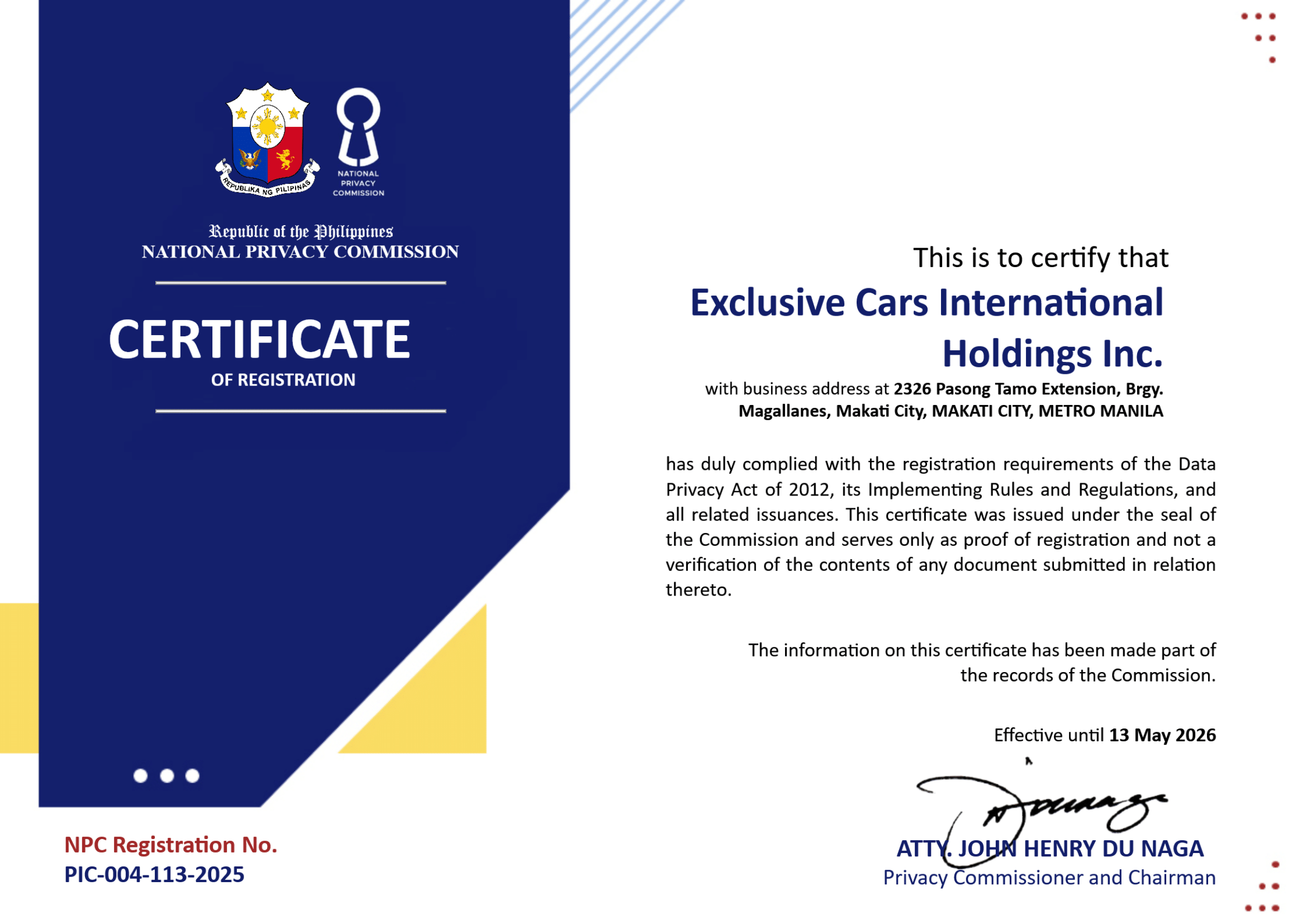 DPO Certificate